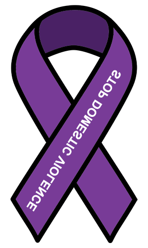 紫色制止家庭暴力丝带